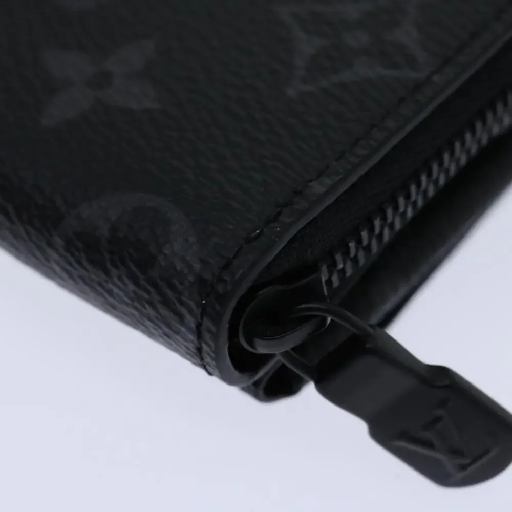 Louis Vuitton Monogram Eclipse Discovery Compact Wallet Black